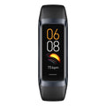 Black AurenZiax Fitness Band Tracker with a digital display on a white background