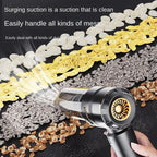 Suction tool CabinNixa Car Vacuum Cleaner various types of debris on a black background