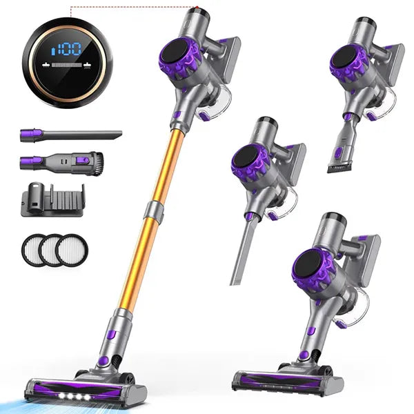 Cleanivia Vacuum Cleaner with attachments on a white background