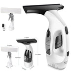 Multifunctional ClearVynu Window Vacuum with various attachments and dimensions displayed.