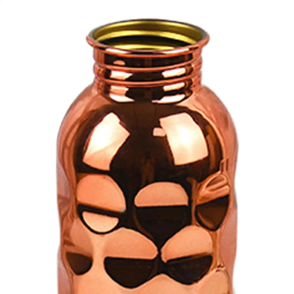 CopperSyp Copper Water Bottle with a gold cap on a white background