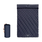 Inflatable DuoRestor Pro Camping Mattress with a carrying bag on a white background