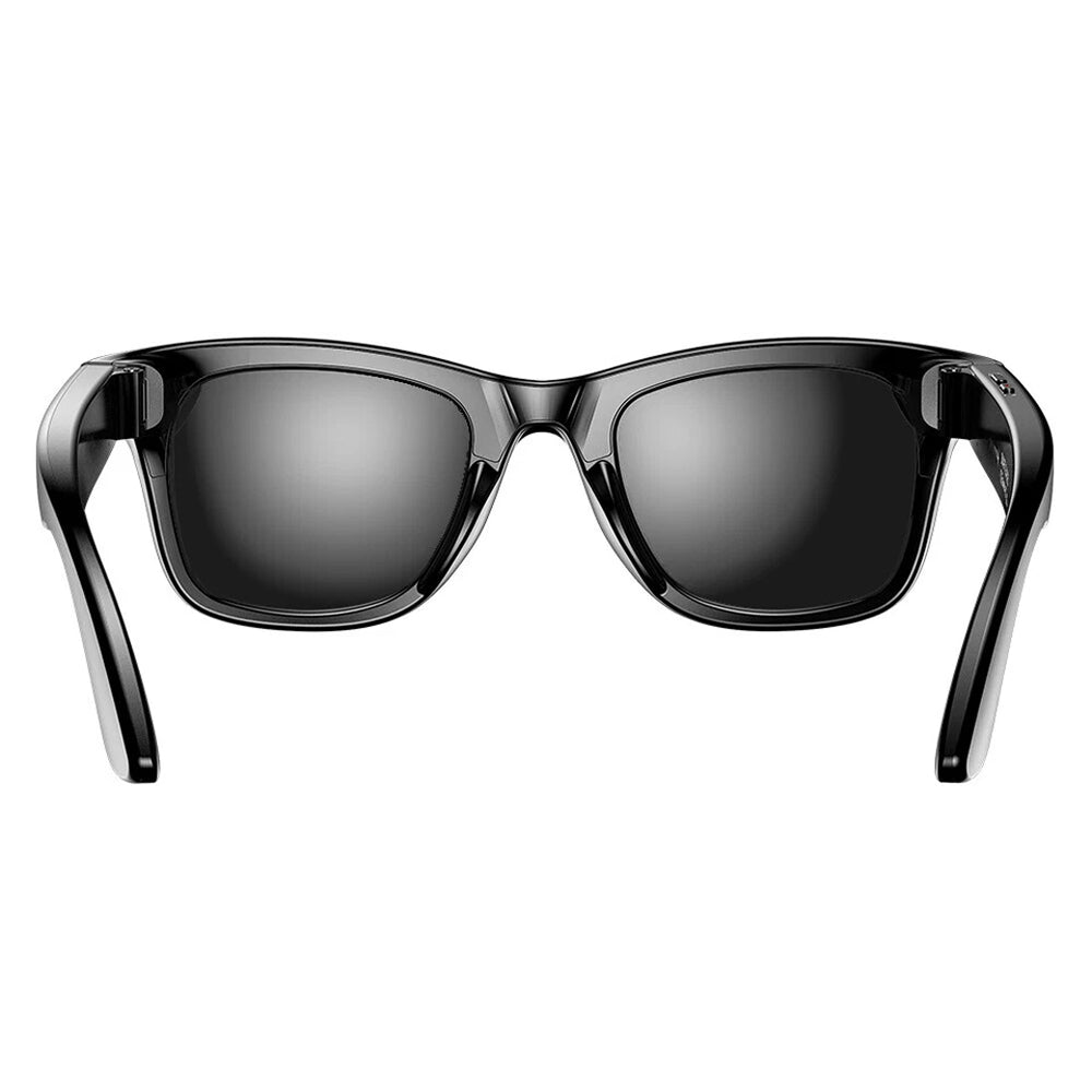 Black EdsaRolt Smart Glasses with reflective lenses on a white background