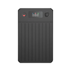 Black Evove Al Smart Voice Recorder with digital display on a white background