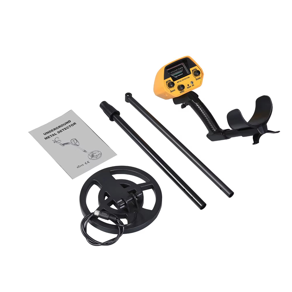 Evove Metal Detector with accessories on a white background