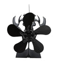 Black Ferviax Stove Fan on a white background