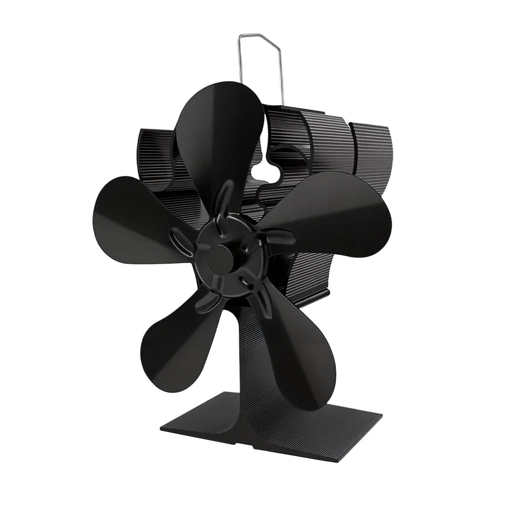 Black Ferviax Stove Fan on a white background