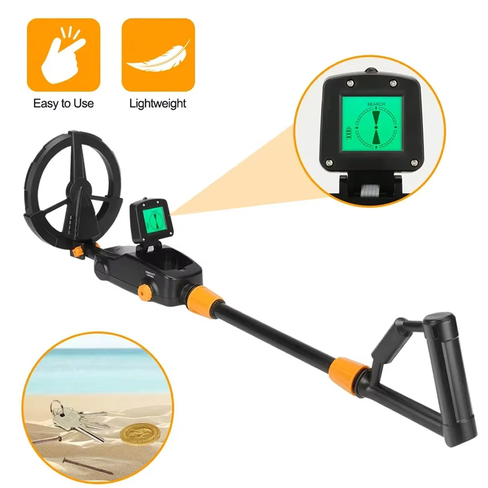 Finderoox Metal Detector with features highlighted on a white background