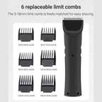 FuriCutx Dog Hair Clipper with interchangeable limit combs on a white background