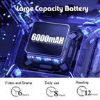6000mAh battery pack with blue lighting effects on a dark background