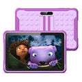 GeniFirt Tablet with a purple case featuring an animated character on a white background