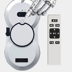 GlideWini Robot Window Cleaner with remote control on a white background