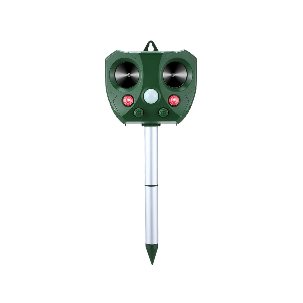 Green pest control Guardixim Repeller with a white background