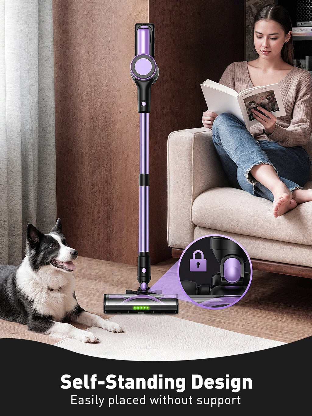 A white and black ILIFE Hilio Bliss 28 Vacuum Cleaner shown in a home setting with its dustbin and water tank combo unit, plus a detached blue water tank, on a gray tiled floor. Text at the top reads 'One Clean, Twice the Cleanliness' and describes the 2-in-1 vacuum and mopping feature.