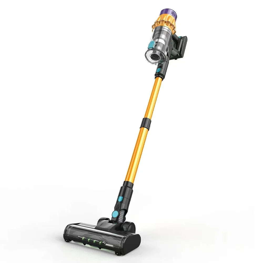 Hilio Cotair Pro Vacuum Cleaner with a yellow handle on a white background