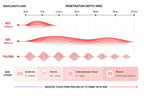 KEEPVA LumaPro 400 skin penetration depth illustration