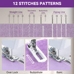 Kalvori Sewing Machine 12 built-in stitch patterns