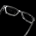 Krevont AI Smart Glasses with a metallic frame on a black background