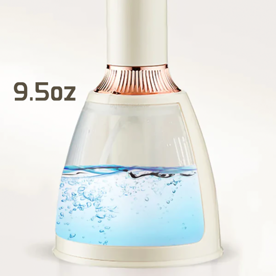White Krevont Steamer with water level indicator and '9.5oz' text on a white background