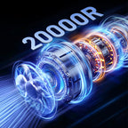 High-tech gear system with glowing effects and '20000R' text on a dark background
