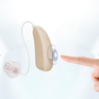 Moravon BTE Hearing Aids physical volume and power buttons