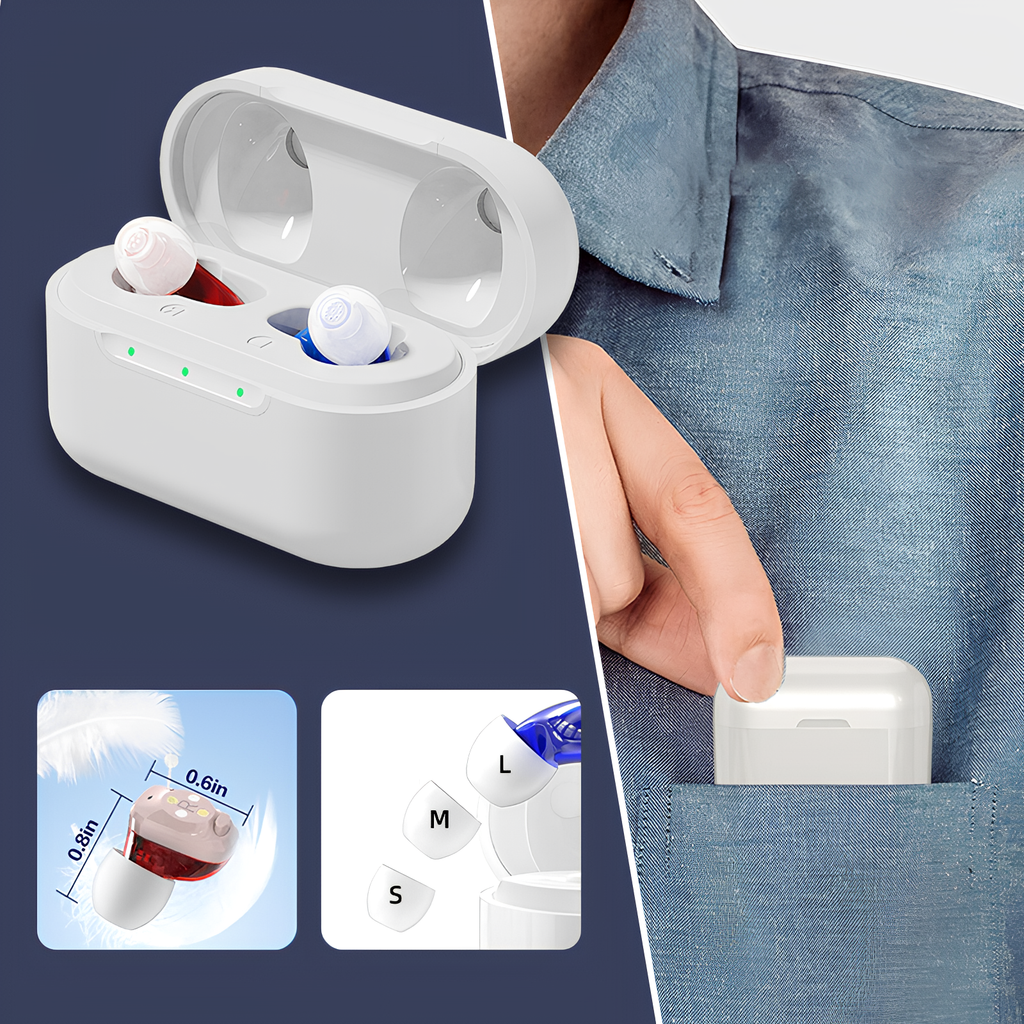 Moravon CIC Hearing Aids ultra-compact 4 gram design