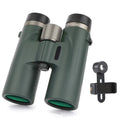 Green Nodea Orizon Binoculars with a black mount on a white background