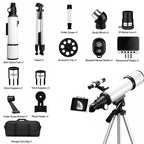 Noventrixa Astronomical Telescope Smart Digital Edition package contents including HD display screen