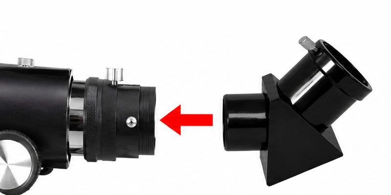 Noventrixa Astronomical Telescope setup step showing installation of zenith mirror