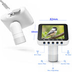 Noventrixa Astronomical Telescope Smart Digital Edition display controls for zoom photo video and menu