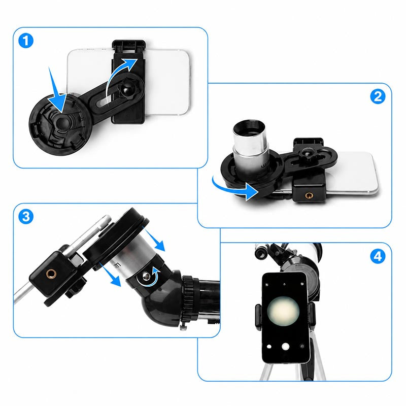 Noventrixa Astronomical Telescope smartphone holder installation guide