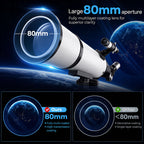 Noventrixa Astronomical Telescope 80mm large aperture comparison for brighter viewing