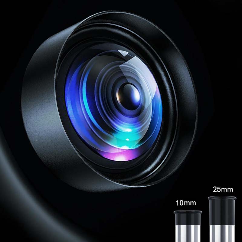 Noventrixa Astronomical Telescope 10mm and 25mm eyepieces for different magnification levels