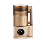 Beige and gold NutyClax Nut Milk Maker appliance with digital display on a white background
