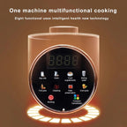 Multifunctional NutyClax Nut Milk Maker with digital display on a brown background