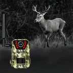 Optinexo OWL-X Trail Camera with a deer in the background