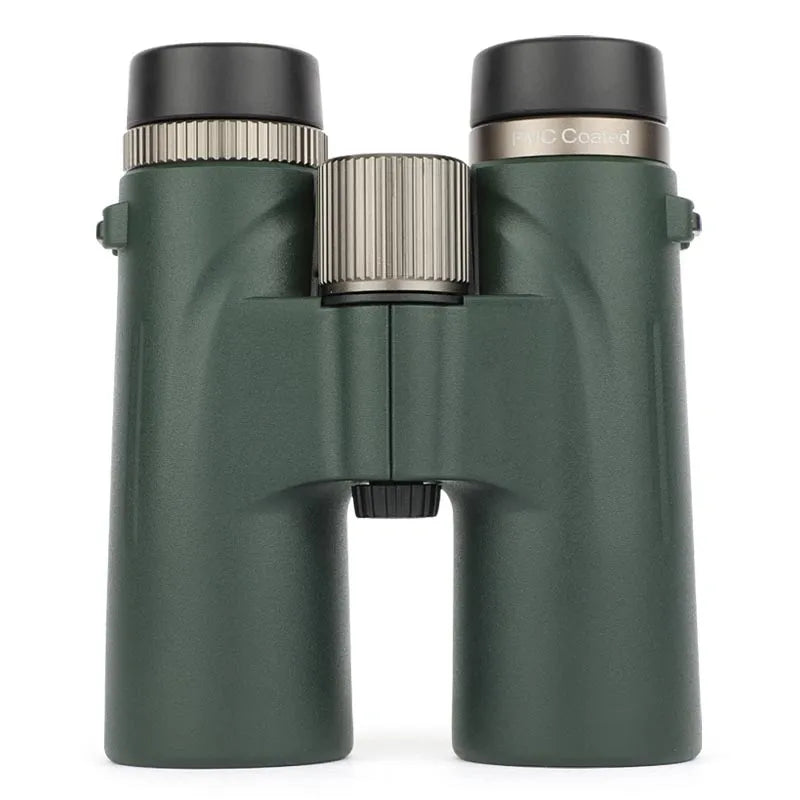 Green Optinexo Ultra Binoculars with black and silver accents on a white background