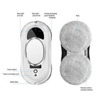 Diagram of a RelleBont Robot Window Cleaner with labeled parts on a white background
