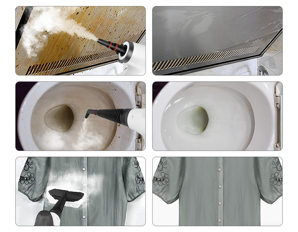 Rivelia Handheld Steam Cleaner one device for cleaning the whole home