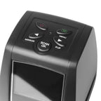 Black ScanArci Film Scanner with control buttons on a white background