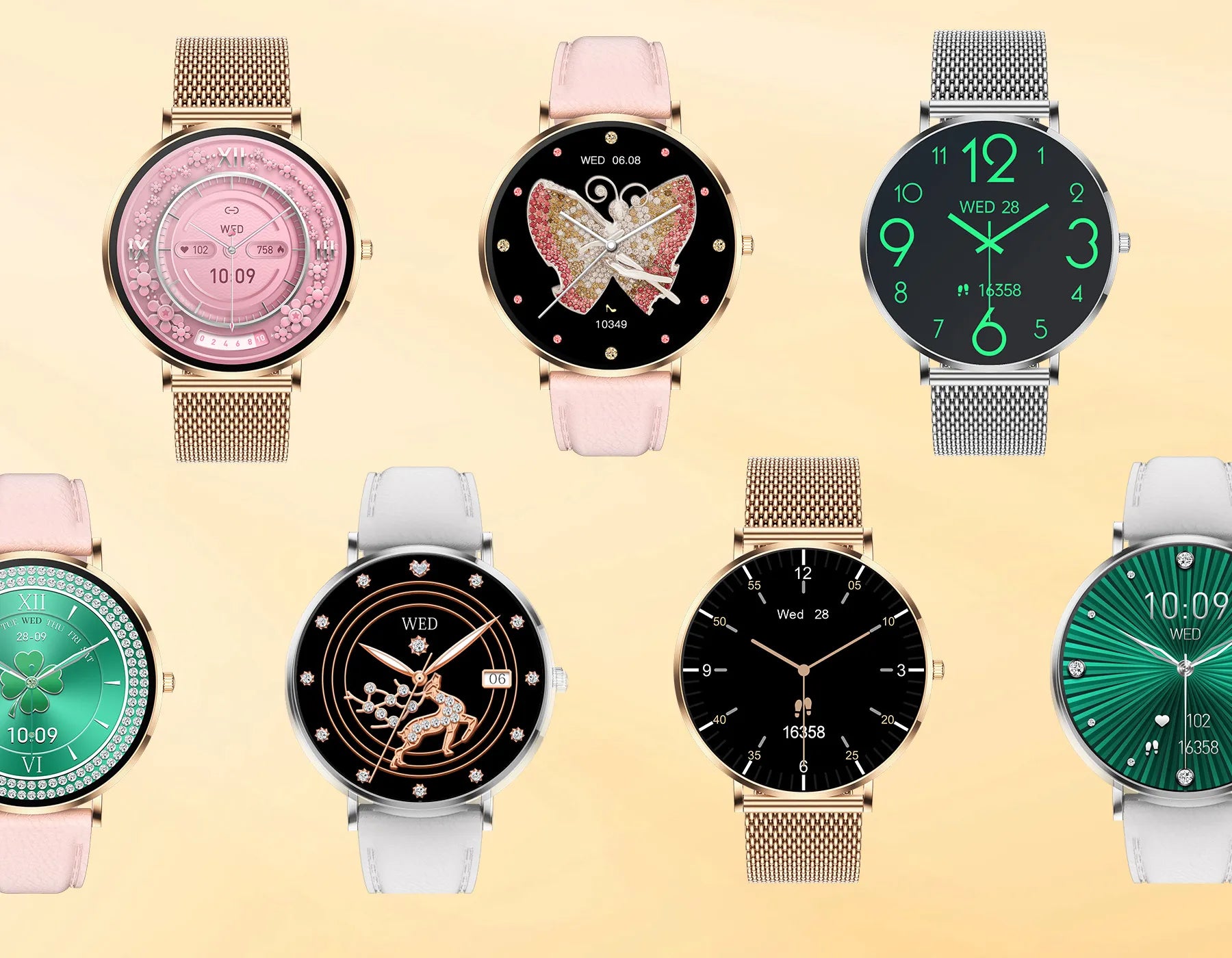 Sekoda Womens Smartwatch 200 watch faces detail