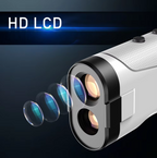 Tiverno Golf Rangefinder with HD LCD display on a dark background