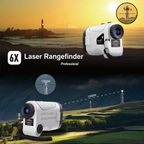 Tiverno Golf Rangefinder with sunset and lighthouse background