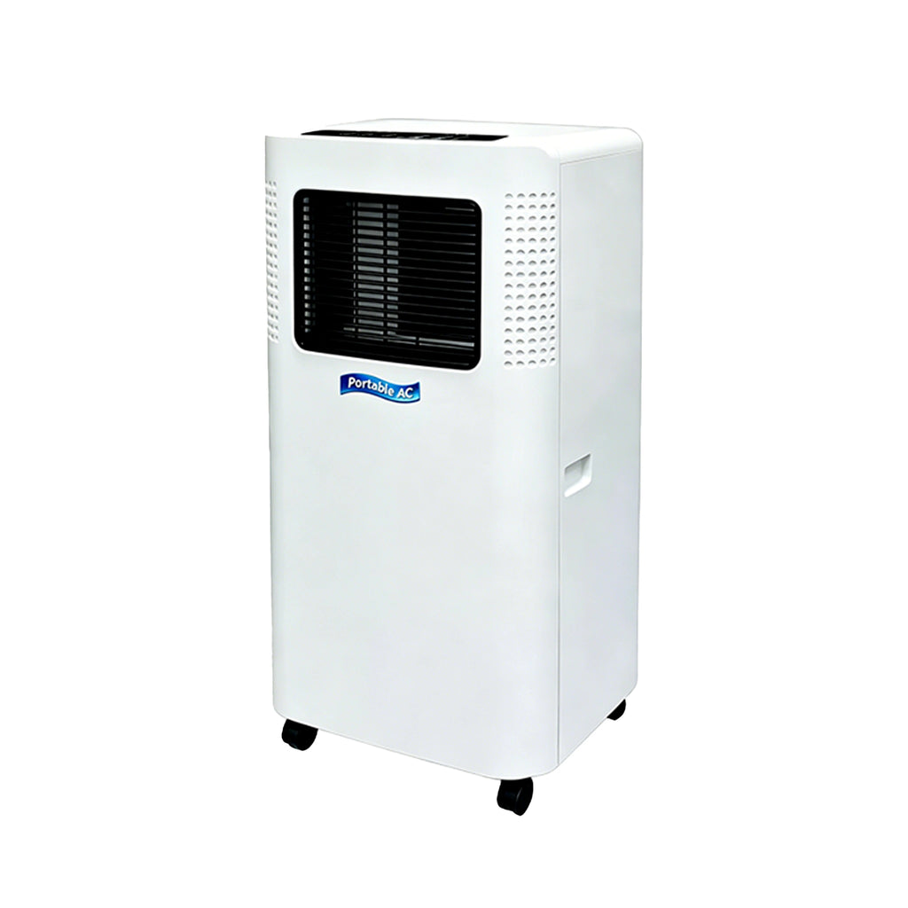 Vakoda Portable Air Conditioner - lifestyle view in living room showing smooth rolling wheels