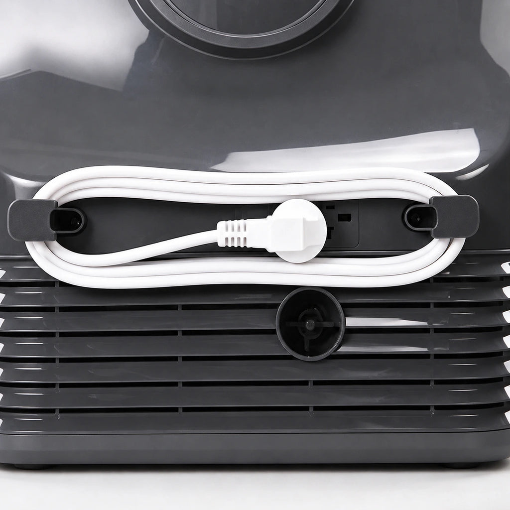 Vakoda Portable Air Conditioner built-in cable storage detail - keeps cables tidy and out of sight