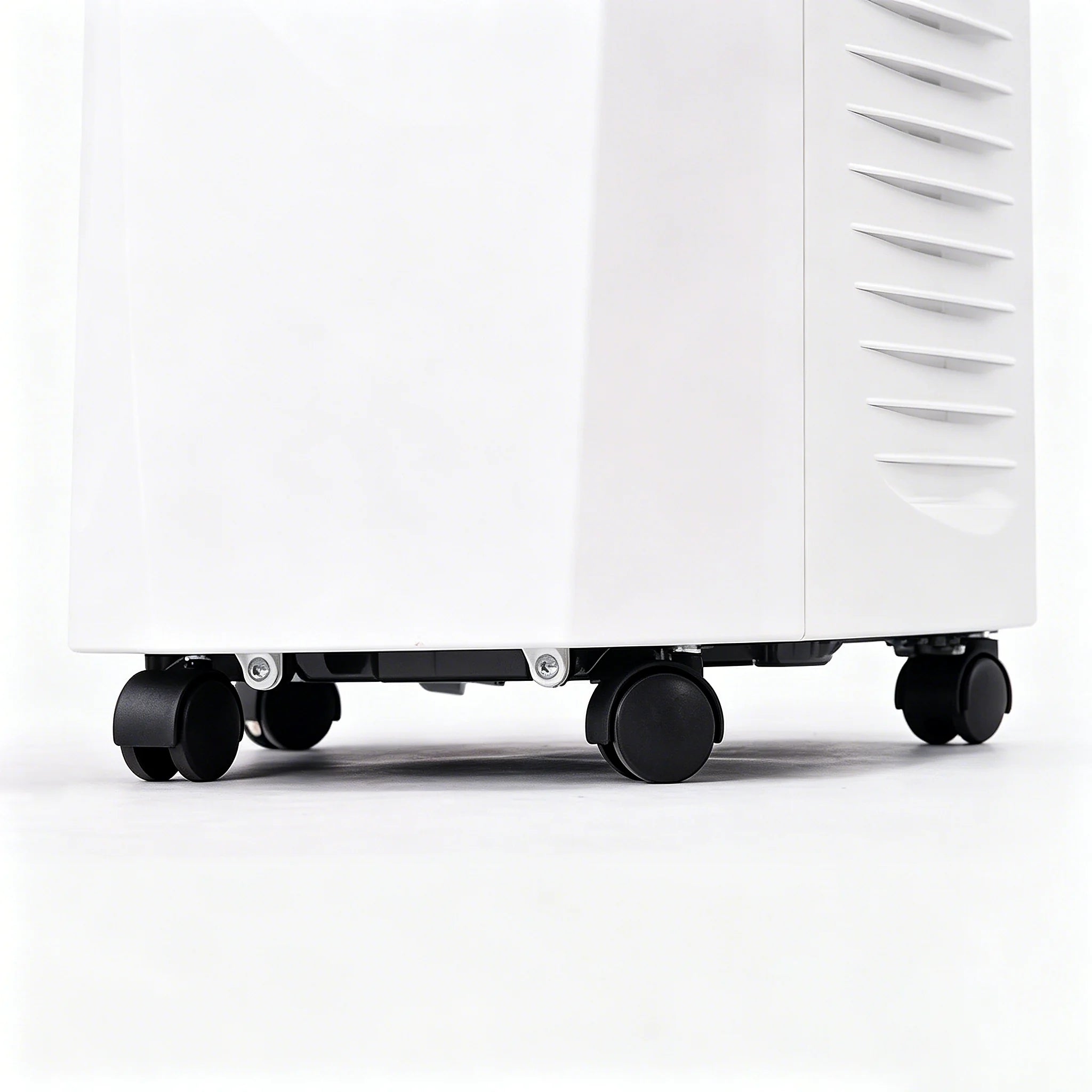 Vakoda Portable Air Conditioner smooth rolling wheels detail - effortless room-to-room mobility