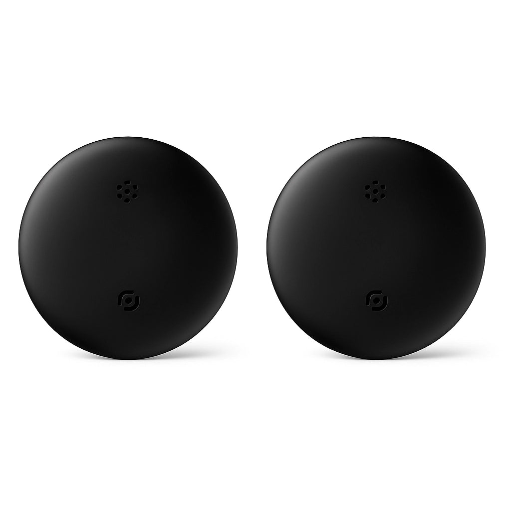Vakoda Item Tracker 2-Pack, Black - Apple Find My Google Find Hub IPX6 365 days anti-theft