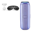 Veliss IPL hair removal device with sunglasses and packaging on a white background
