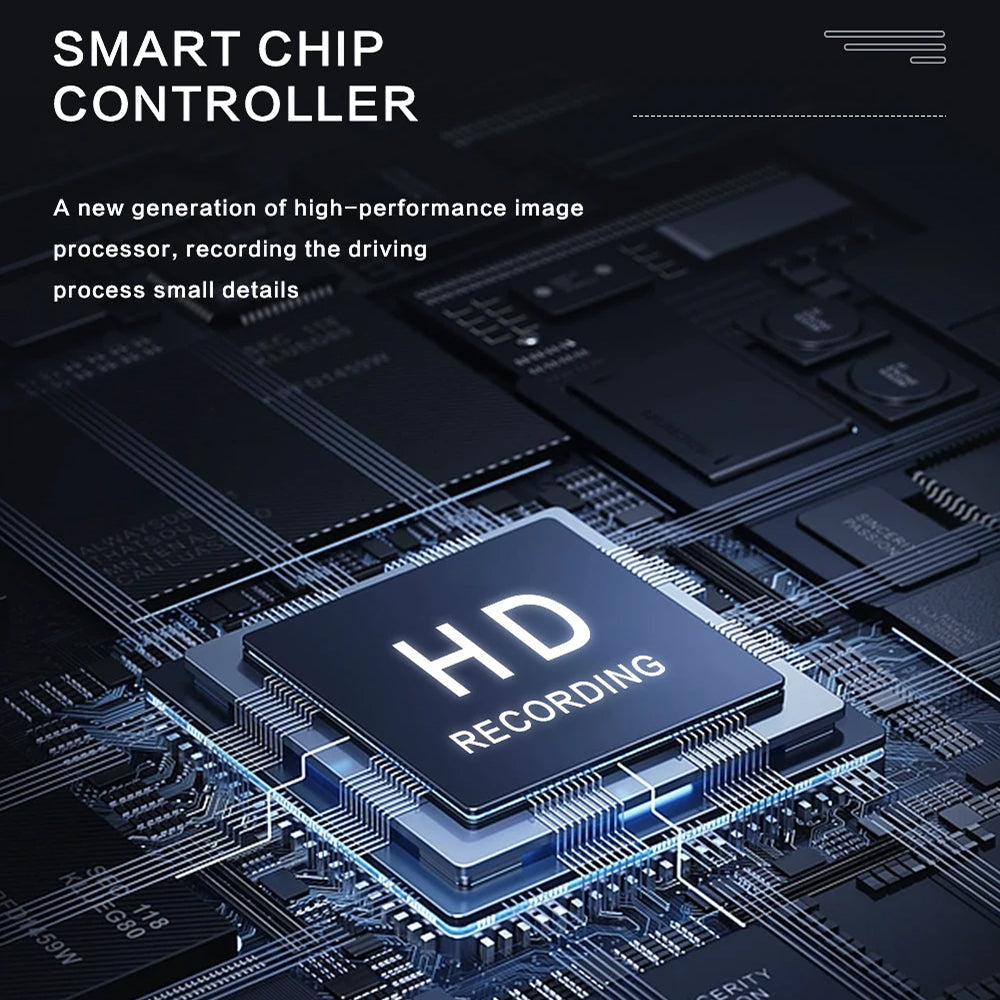 Smart chip controller with 'HD Recording' text on a circuit board background