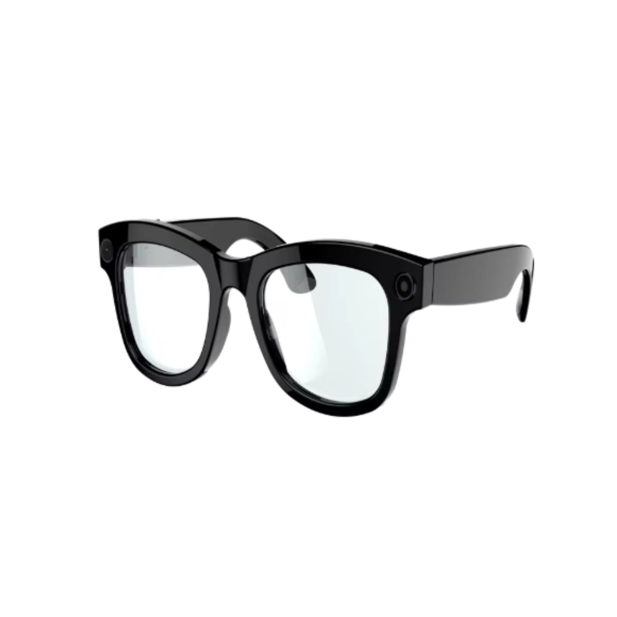 Black Visioxe AI Smart Glasses on a white background